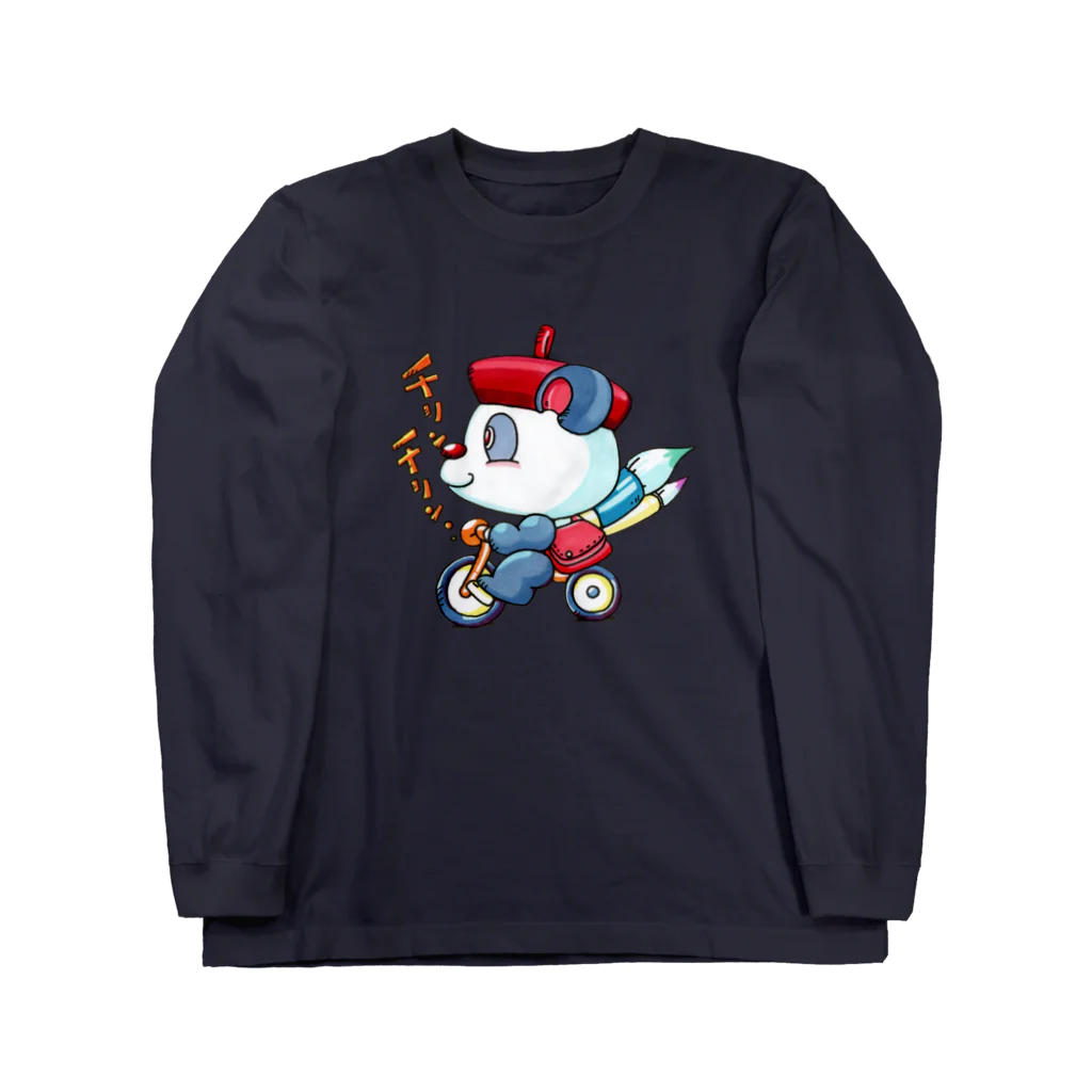 La-Coccoloのえし：ねこくま チリンチリン ろんぐスリーブてぃ Long Sleeve T-Shirt