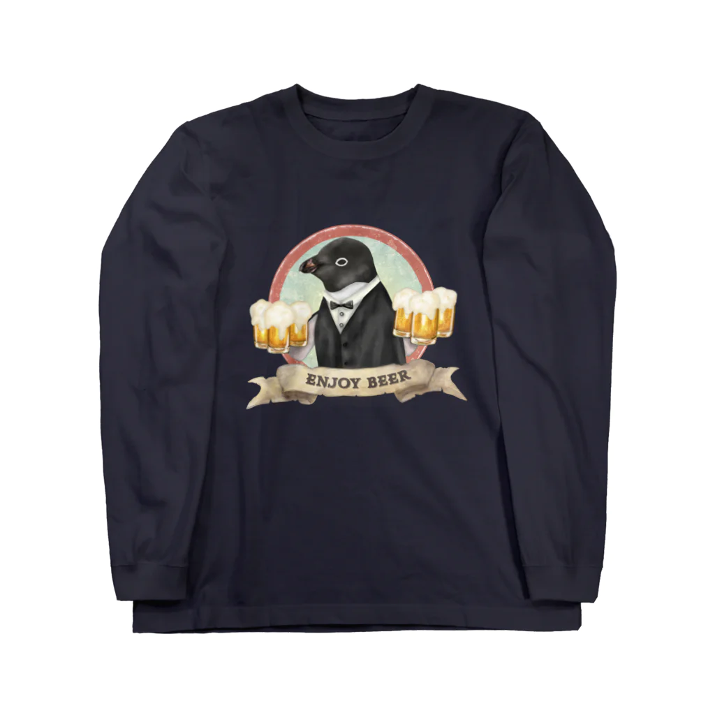 Icchy ぺものづくりのビールぺんぎん Long Sleeve T-Shirt