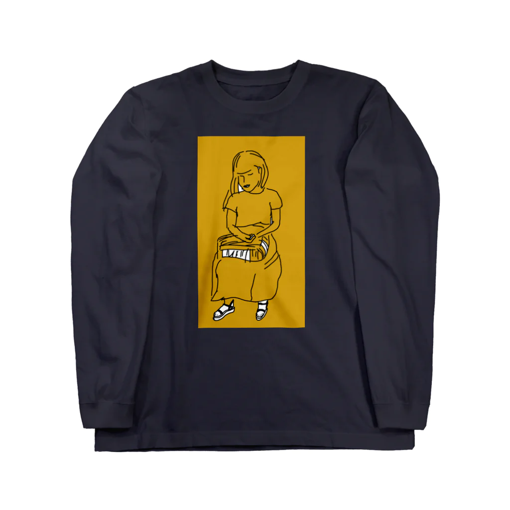 OkamotoNoOmiseのsleeping girl ロングスリーブTシャツ