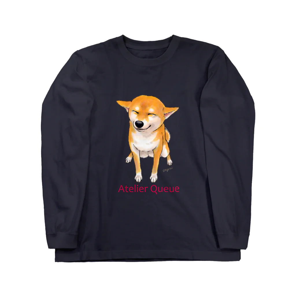 Atelier-Queueの笑う柴犬 Long Sleeve T-Shirt