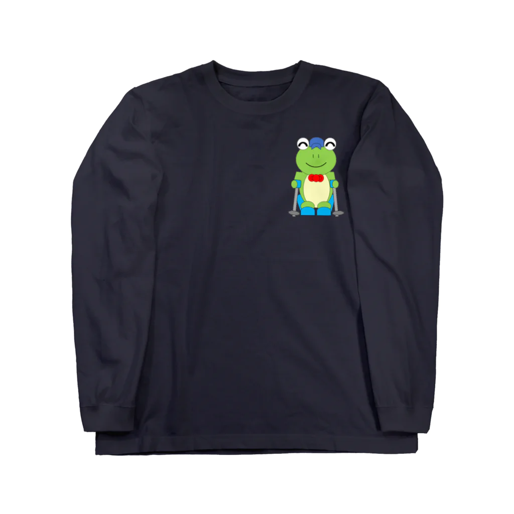 🐸かえるさんと仲間たち🐸のスキーとかえるさん Long Sleeve T-Shirt