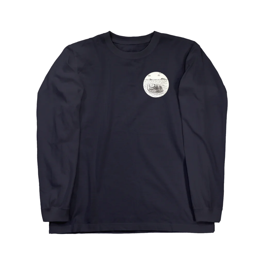 うみうそくん Olivineのお店のぷかぷかラッコ丸窓 Long Sleeve T-Shirt