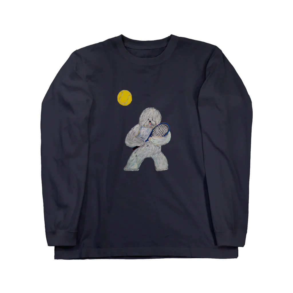 チイラボストアのplaying tennis dog Long Sleeve T-Shirt