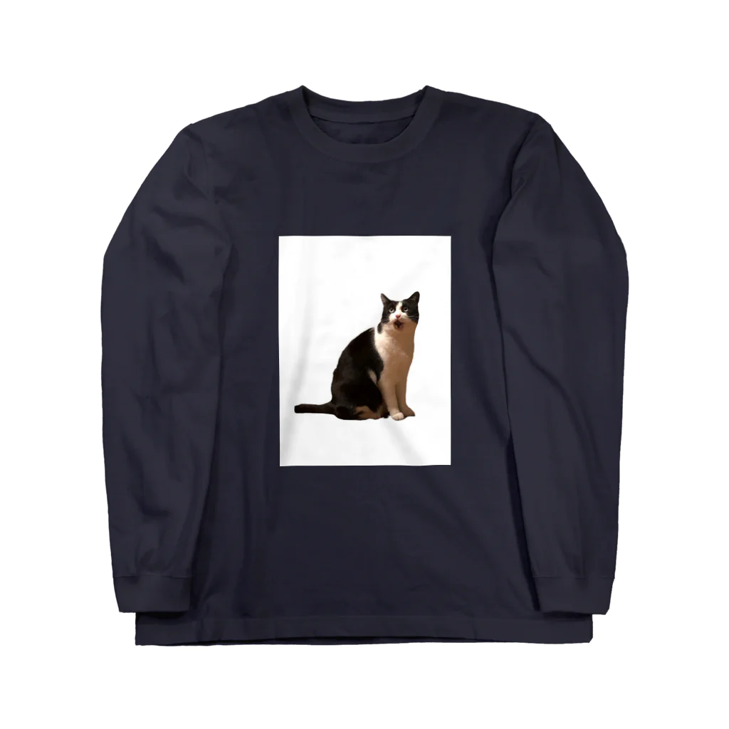 ふかみななこの猫あんぐり ロングスリーブTシャツ