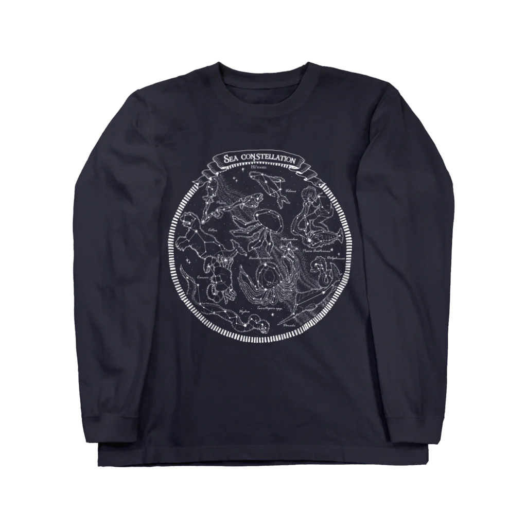 Hi*roomのSea constellation【クラゲ座のある海の星座】 ロングスリーブTシャツ