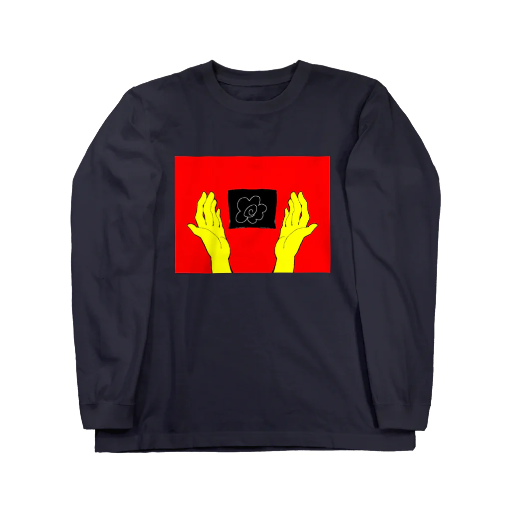 hksの花丸満点(赤×黄version) ロングスリーブTシャツ
