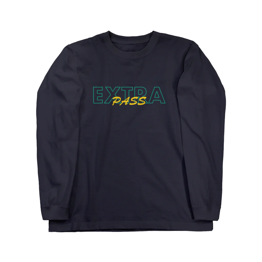 ExtraPass エクストラパス のGREEN & YELLOW LOGO Long Sleeve T-Shirt