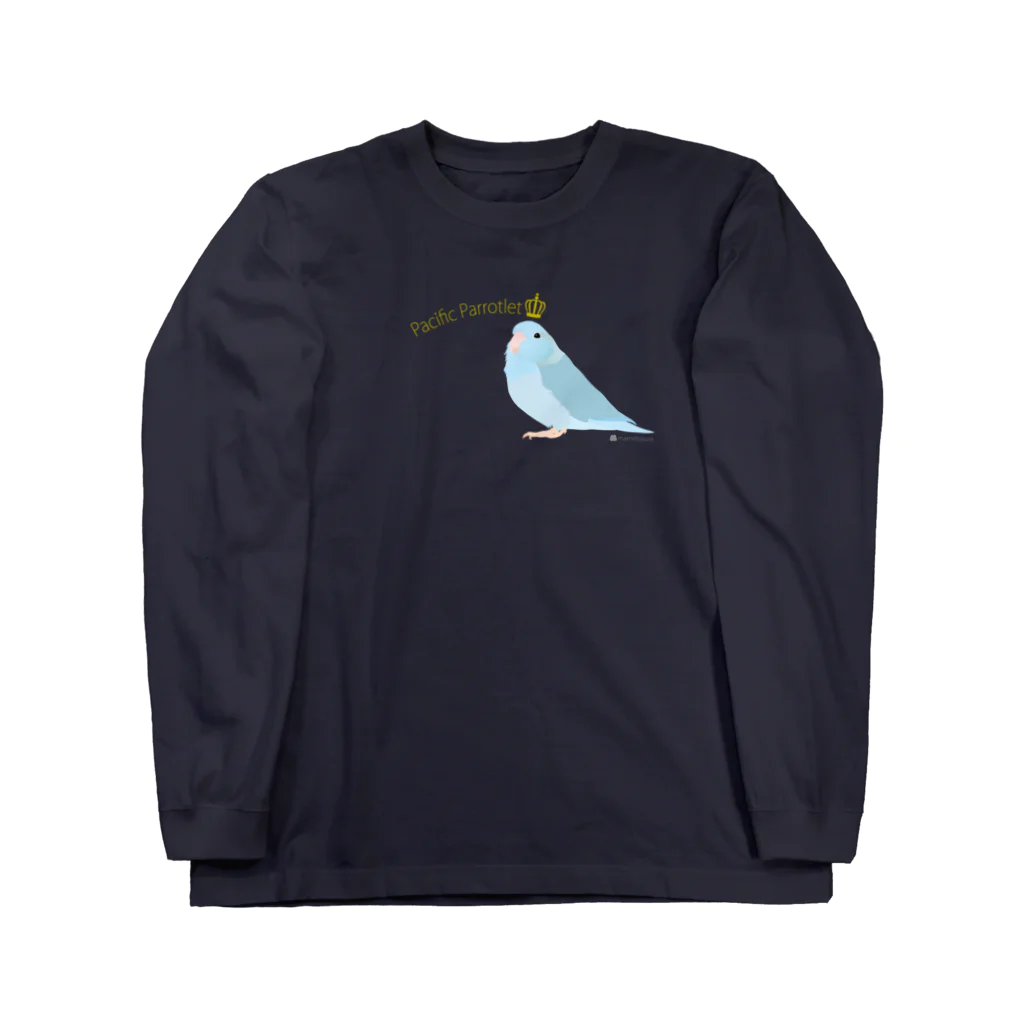 mametosoraのPacific Parrotletブルーパステル ロングスリーブTシャツ