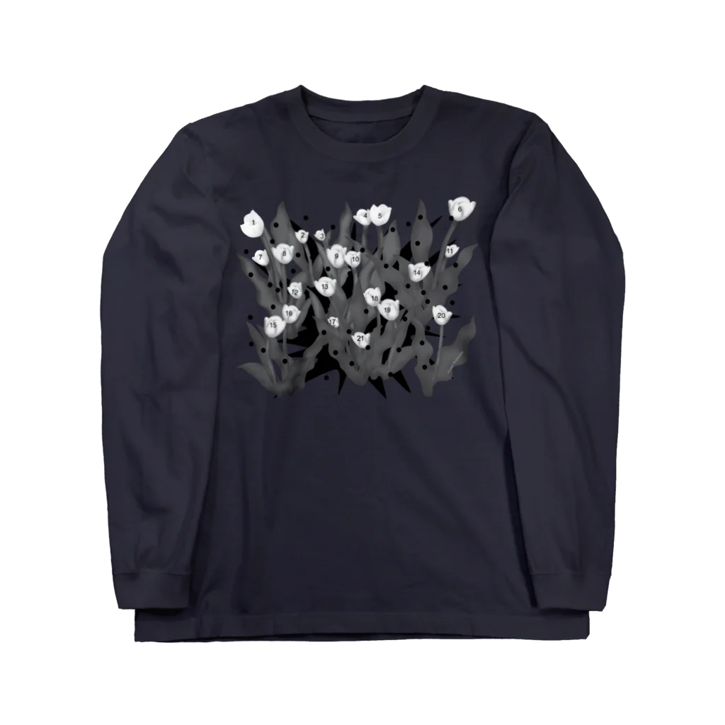 SHOP CMYKのCounting the flowers-D 全2色 Long Sleeve T-Shirt