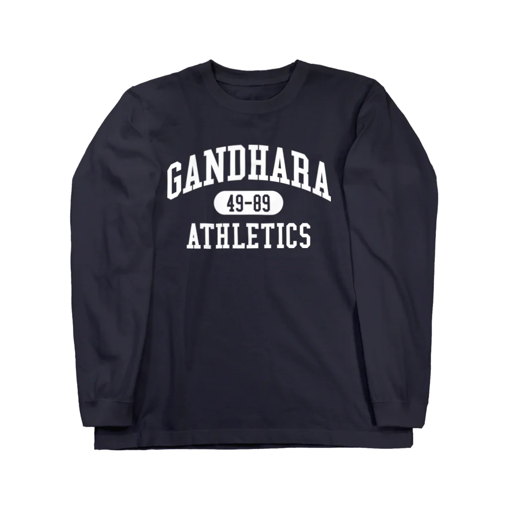 【SEVA】 （雲黒斎 公式ショップ ）のGANDHARA ATHLETICS （ホワイト プリント バージョン） ロングスリーブTシャツ