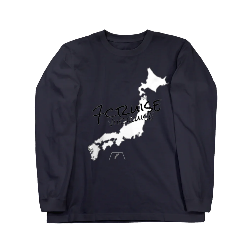 NOIZE byViicruseの日本地図 ロングスリーブTシャツ