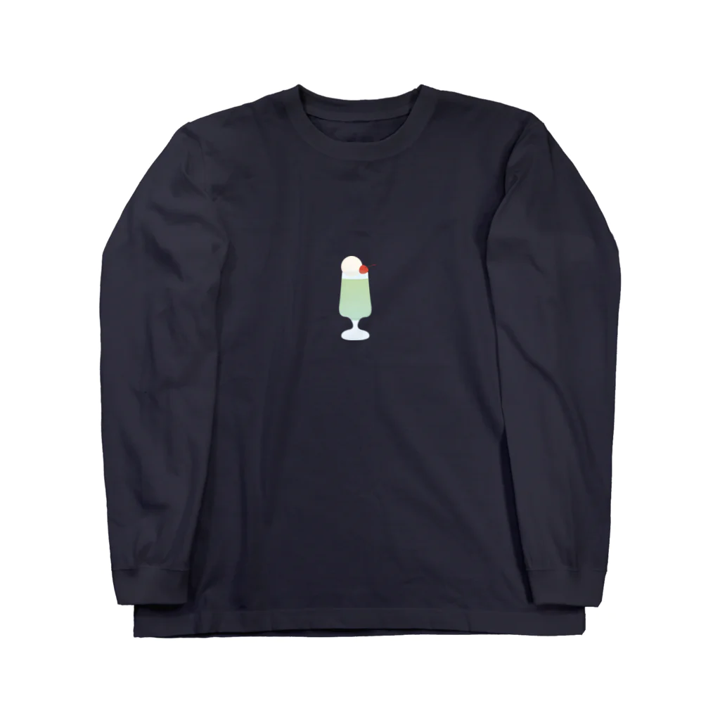 rabbiのメロンソーダ - ice cream float Long Sleeve T-Shirt