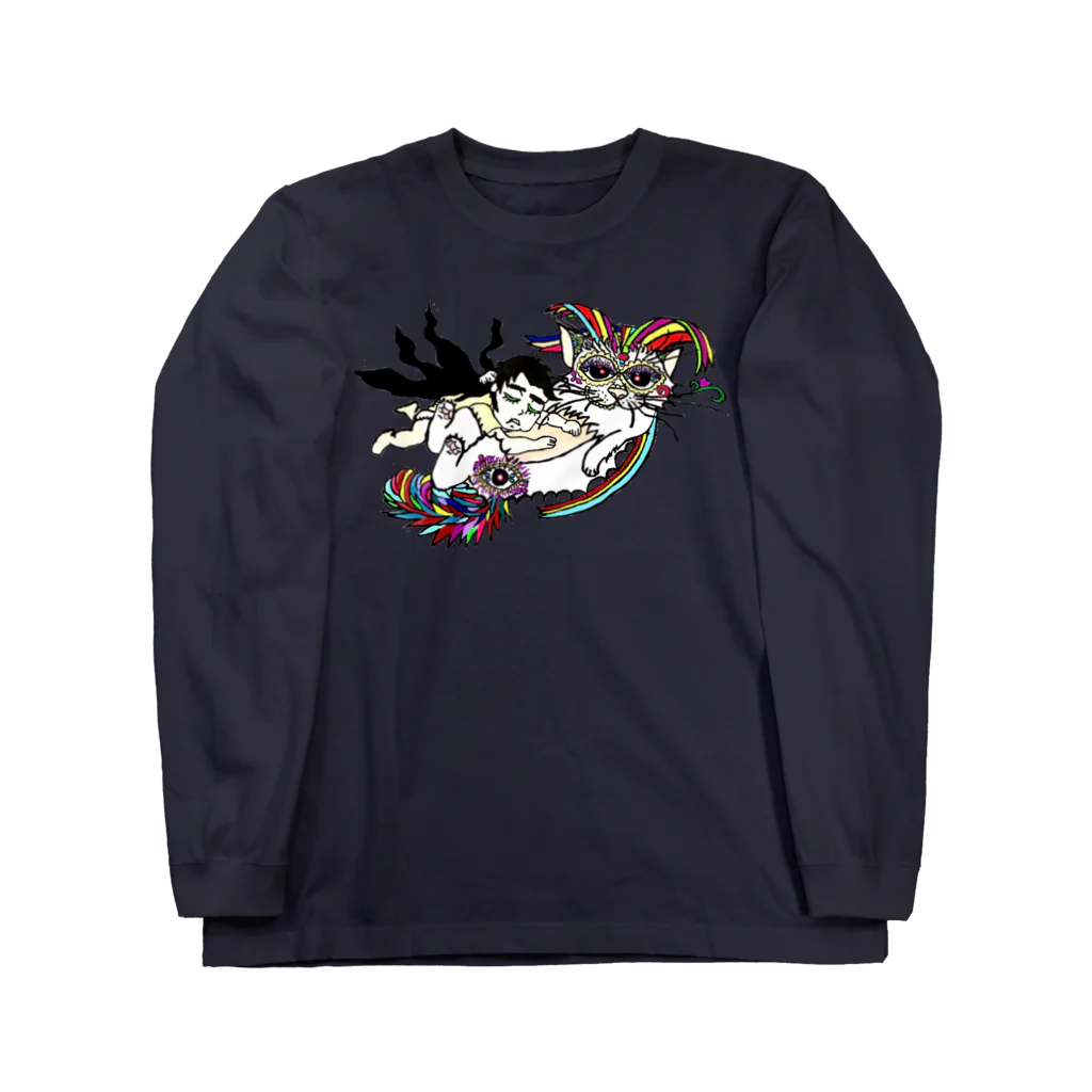 OKINAWA867オフィスのねんねこエネモン Long Sleeve T-Shirt