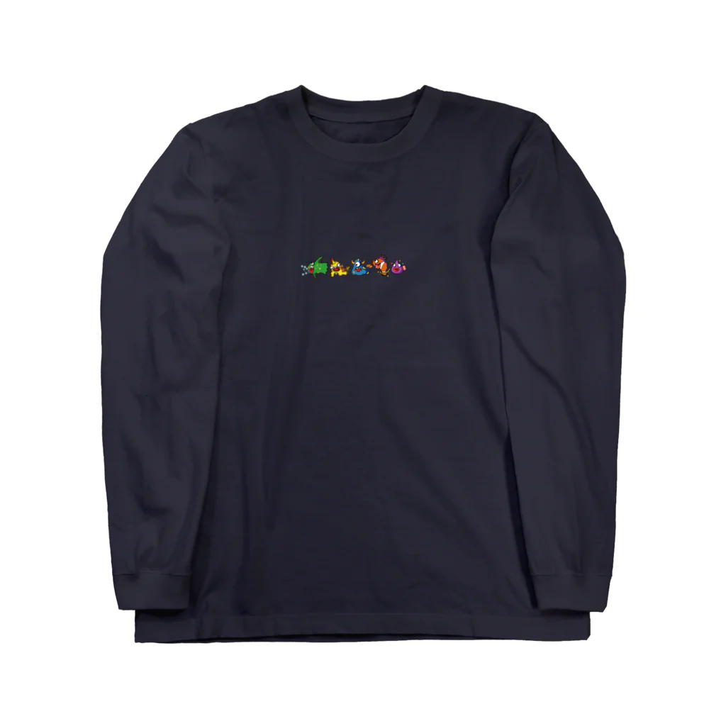 スクーバモンスターズ🤿公式グッズの連なるスクモン Long Sleeve T-Shirt