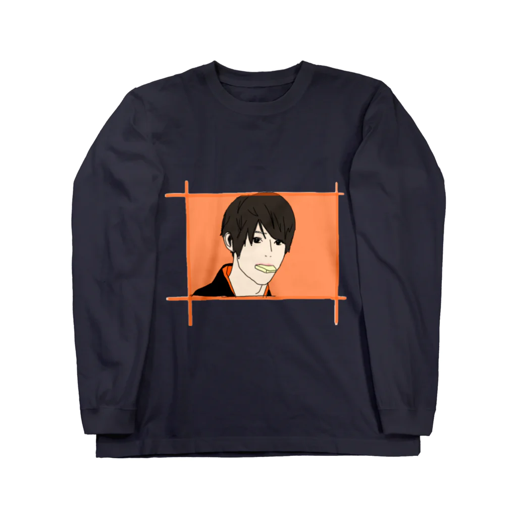 dorima-の食べてる 男の子  __フーディー Long Sleeve T-Shirt