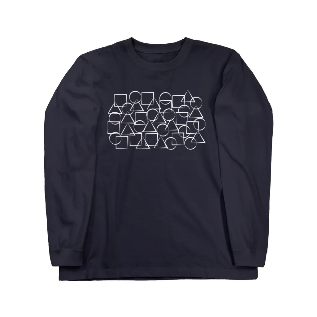 a-noの○△□ホワイト Long Sleeve T-Shirt