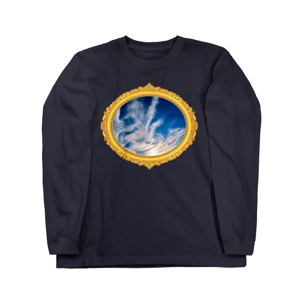 錆猫の館の【B】エネルギーが渦巻く鳳凰雲 ロングスリーブTシャツ
