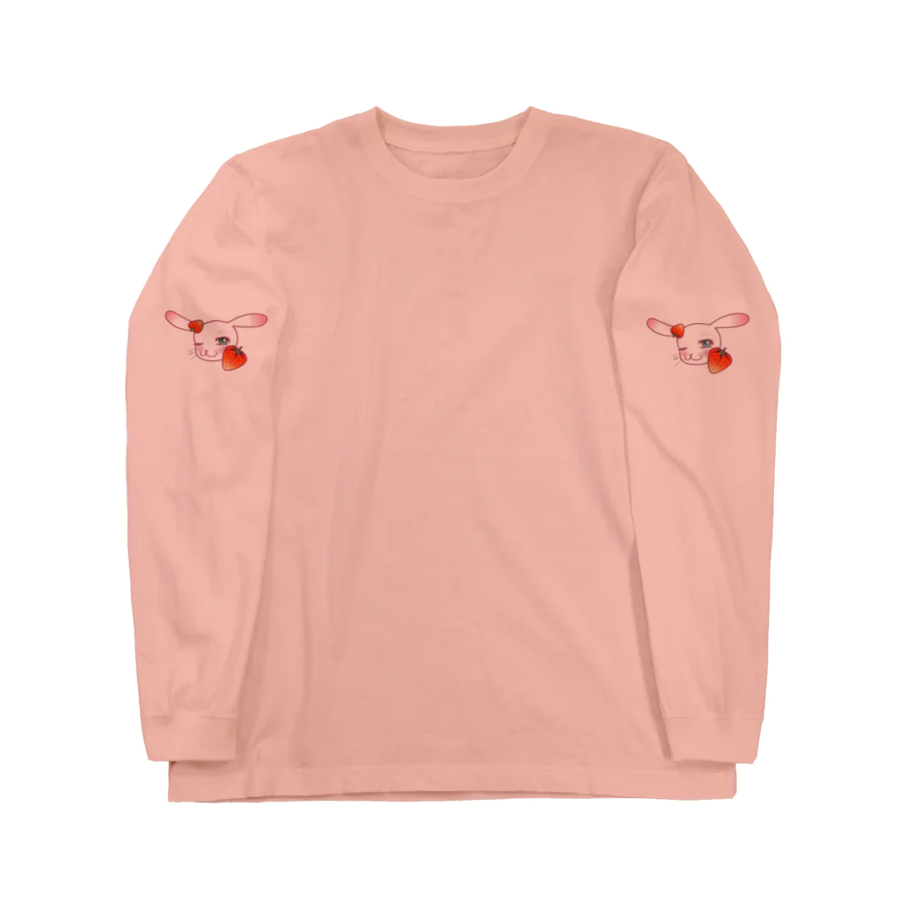 Rabbitflowerの♥らびこ♥イチゴデザイン Long Sleeve T-Shirt