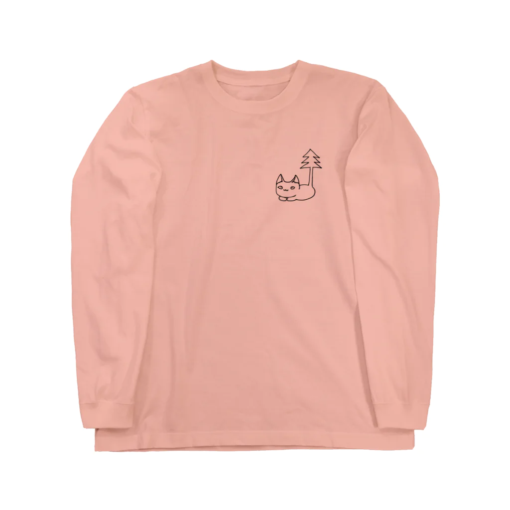 幻覚のしっぽ木のねこ Long Sleeve T-Shirt