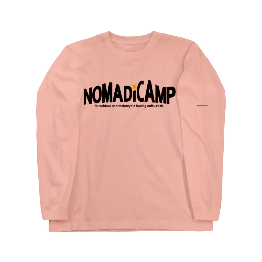 nomadica(ノマディカ)　SUZURIストアのノマキャンロゴ(黒) ロングスリーブTシャツ