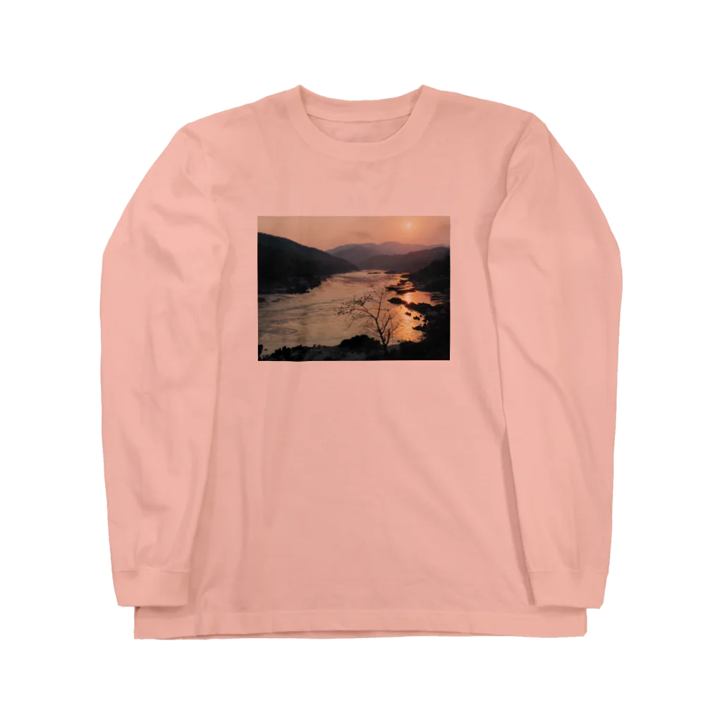 たびのきろくの世界の土地と風景・ラオス ロングスリーブTシャツ