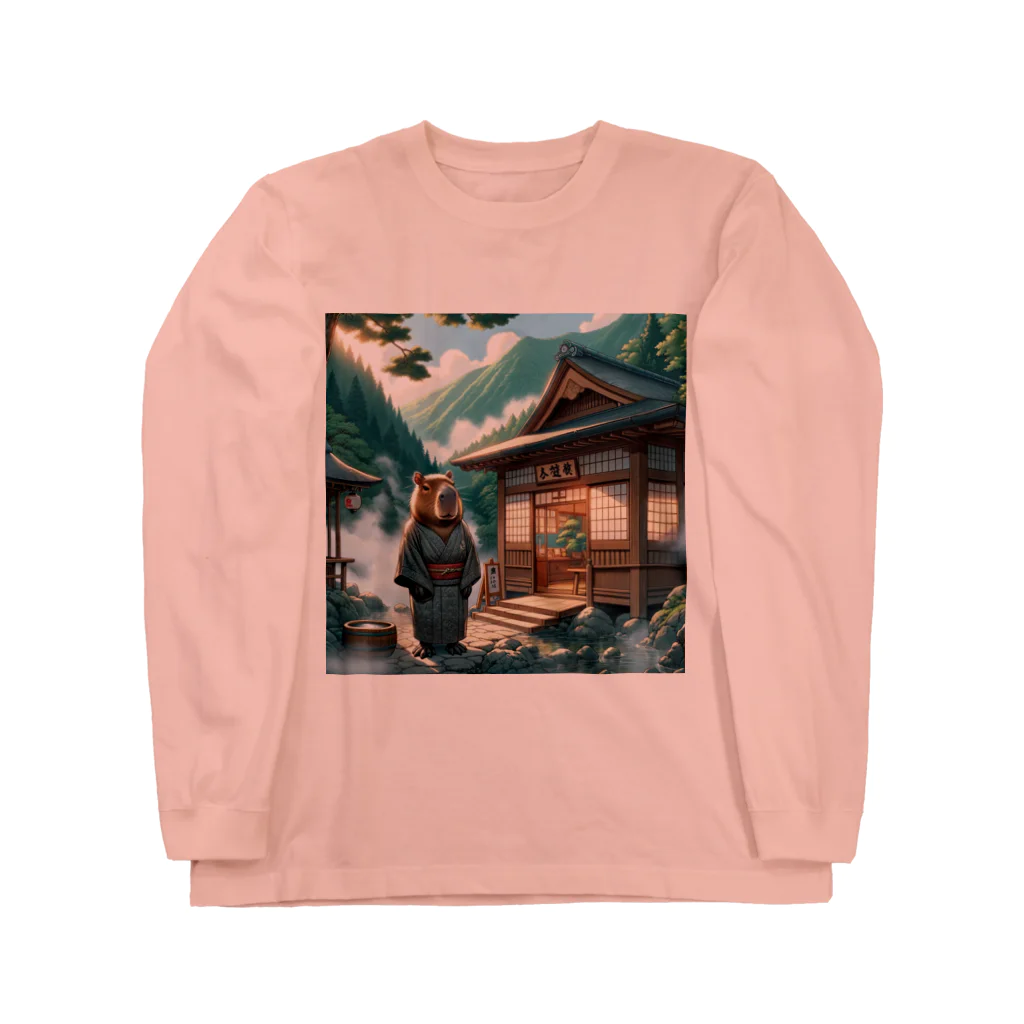 アニマル達の温泉旅館を営むカピパラ Long Sleeve T-Shirt