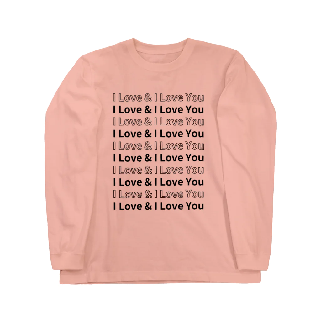 納豆ごはんのI Love & I Love You ロングスリーブTシャツ