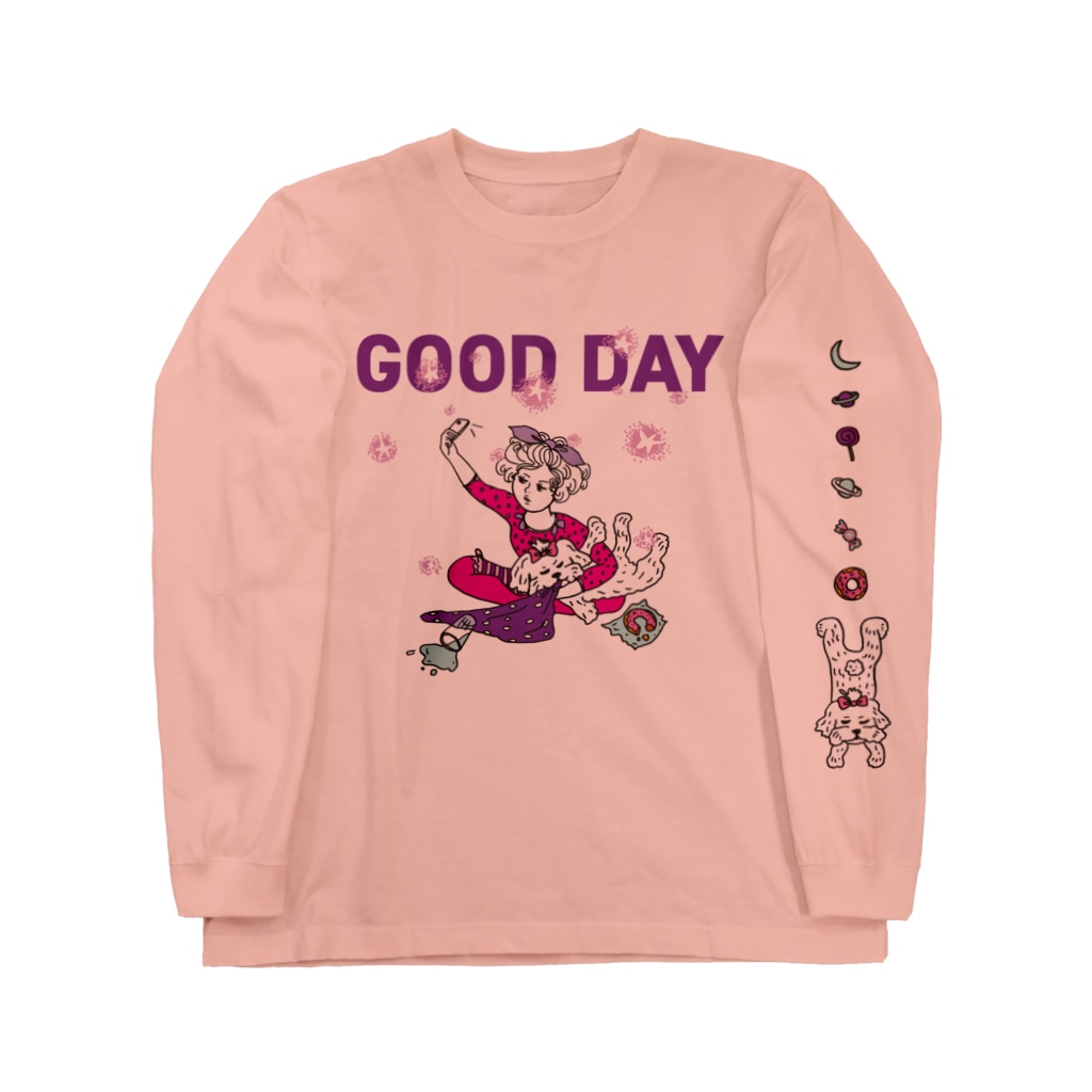 WON CHANCE ワンチャンスのマルチーズ君とマッタリタイム（ちぎらはるな） Long Sleeve T-Shirt