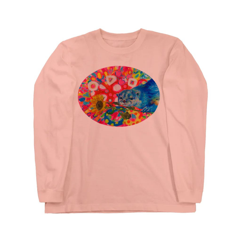 MOCCHIのカラフルショップの夕焼けに想い出を連れて Long Sleeve T-Shirt