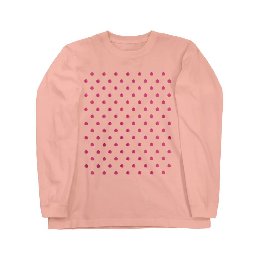 CHOSANAのドット よく見るともも Long Sleeve T-Shirt