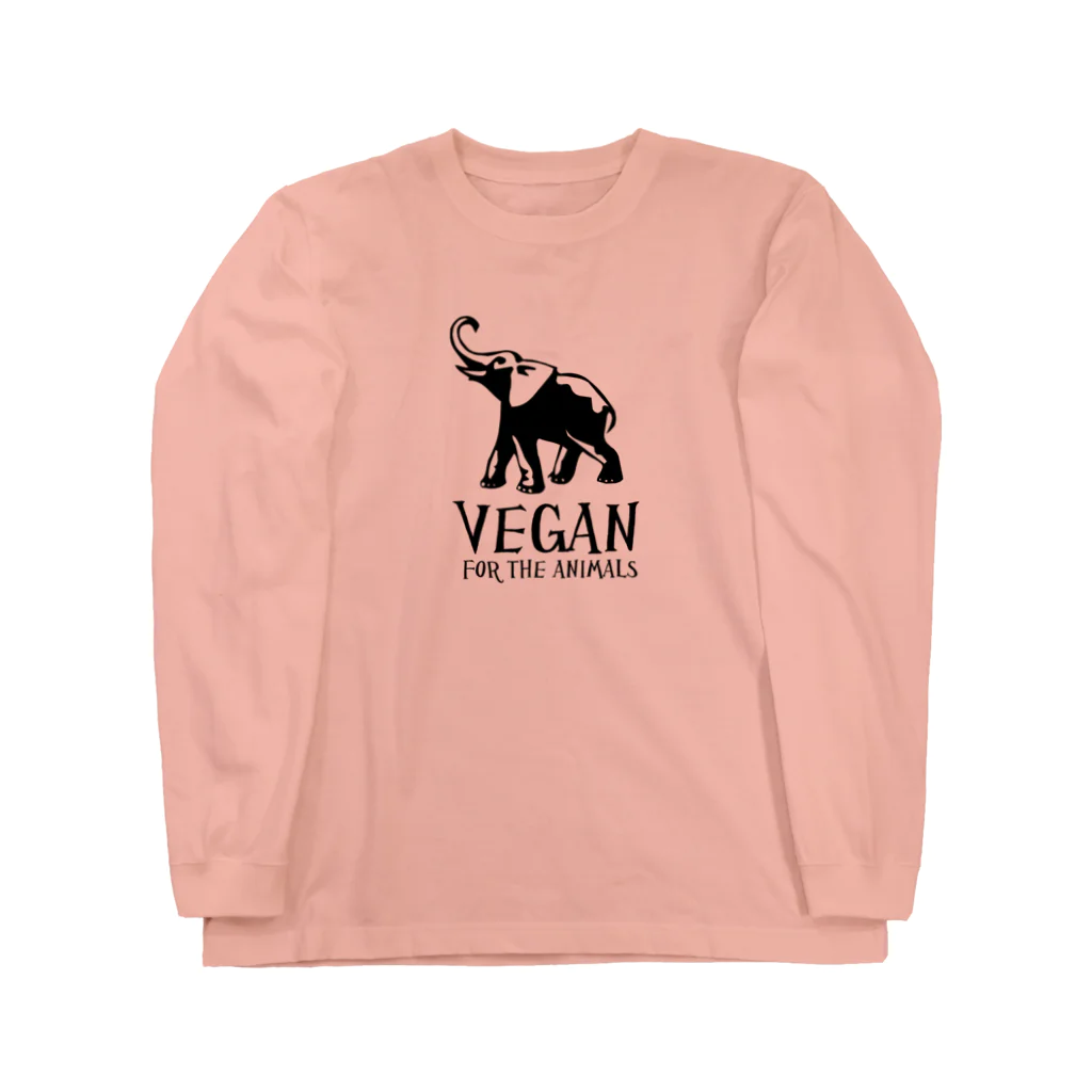 VEGAN SHOP FREEのVEGAN FOR THE ANIMALS ロングスリーブTシャツ