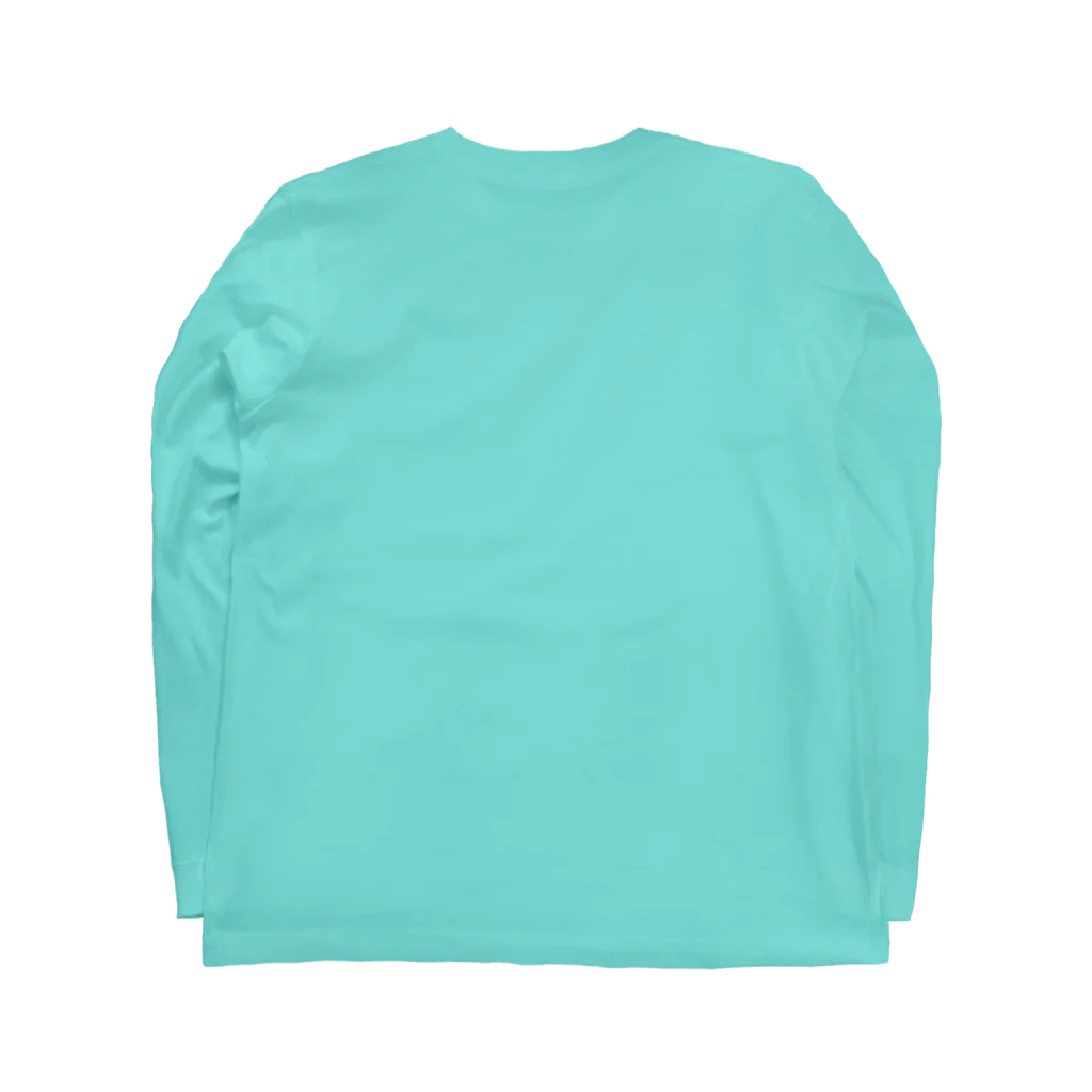 創作男子・稲冨の猫と鳥と青い空 Long Sleeve T-Shirt :back