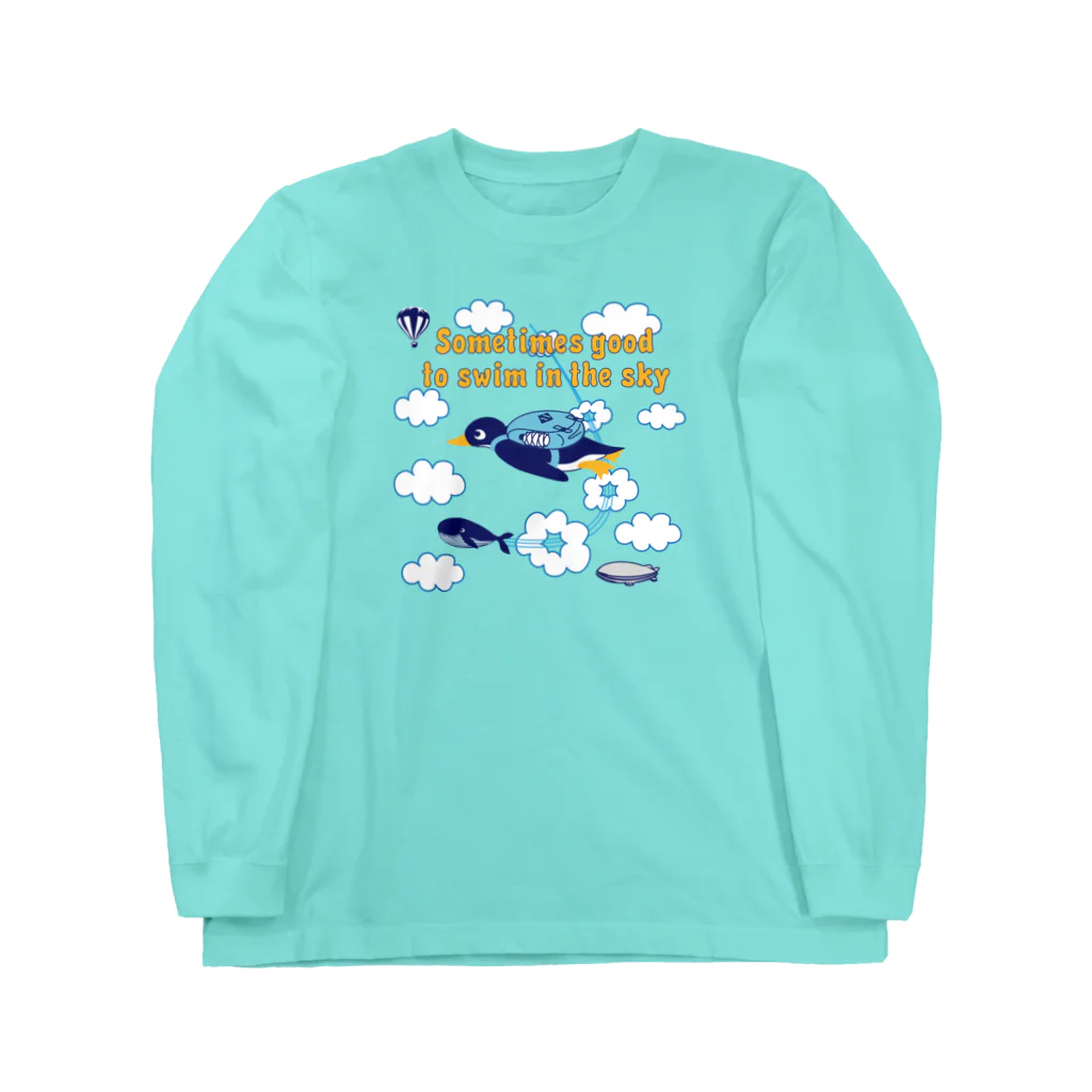 キッズモード某の空ペンギン ロングスリーブTシャツ