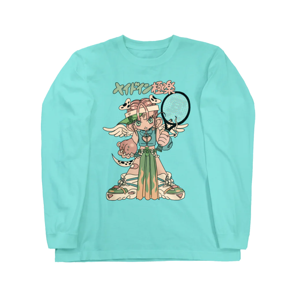 メイドイン極楽スズリ店の桃ノック Long Sleeve T-Shirt