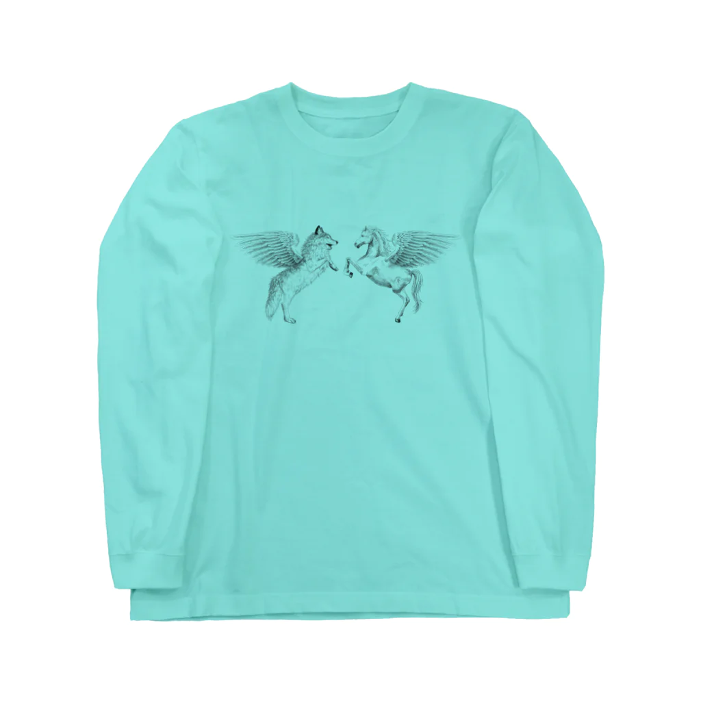 アデールのオオカミ×ペガサス Long Sleeve T-Shirt