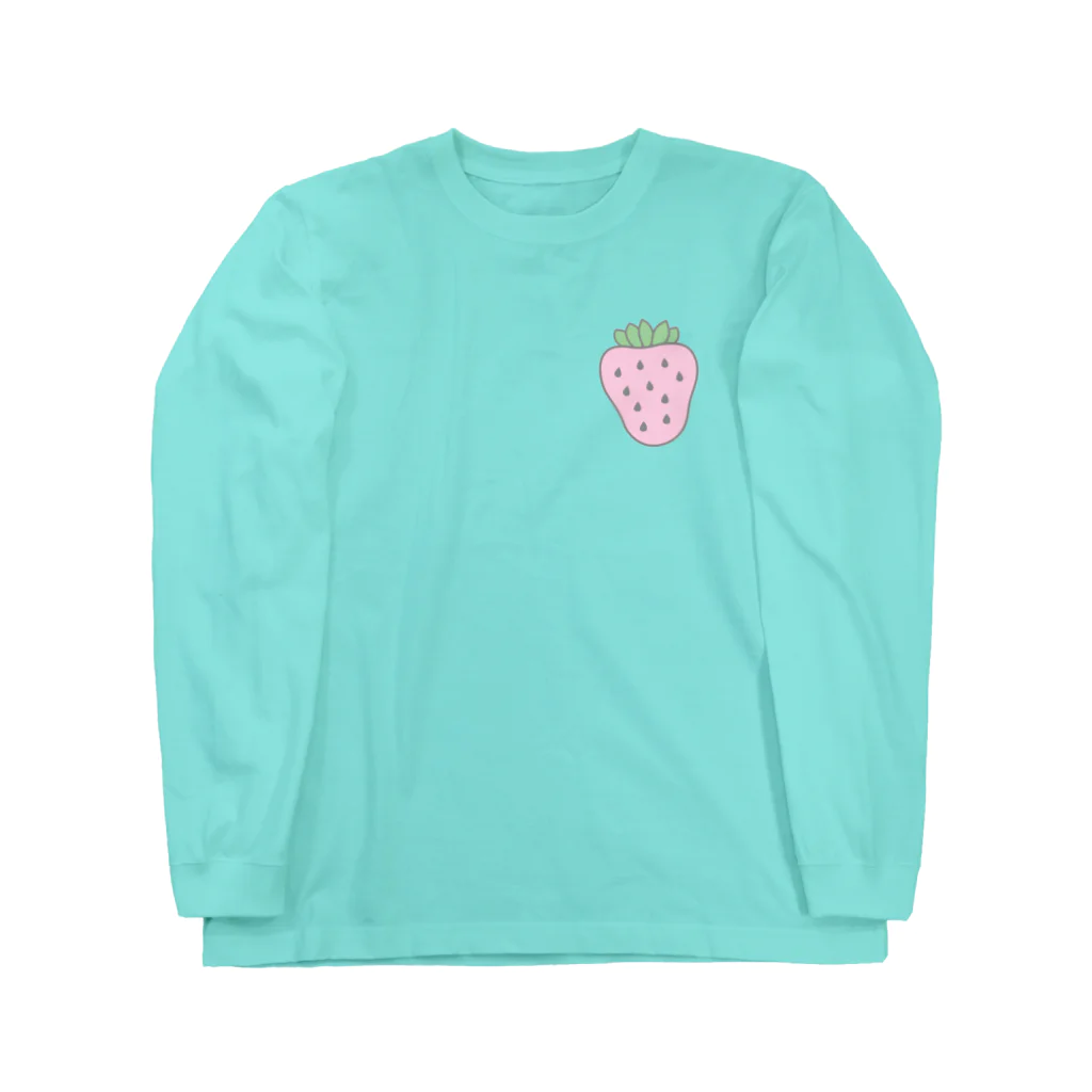 curiouslipsのいちご　ワンポイント Long Sleeve T-Shirt