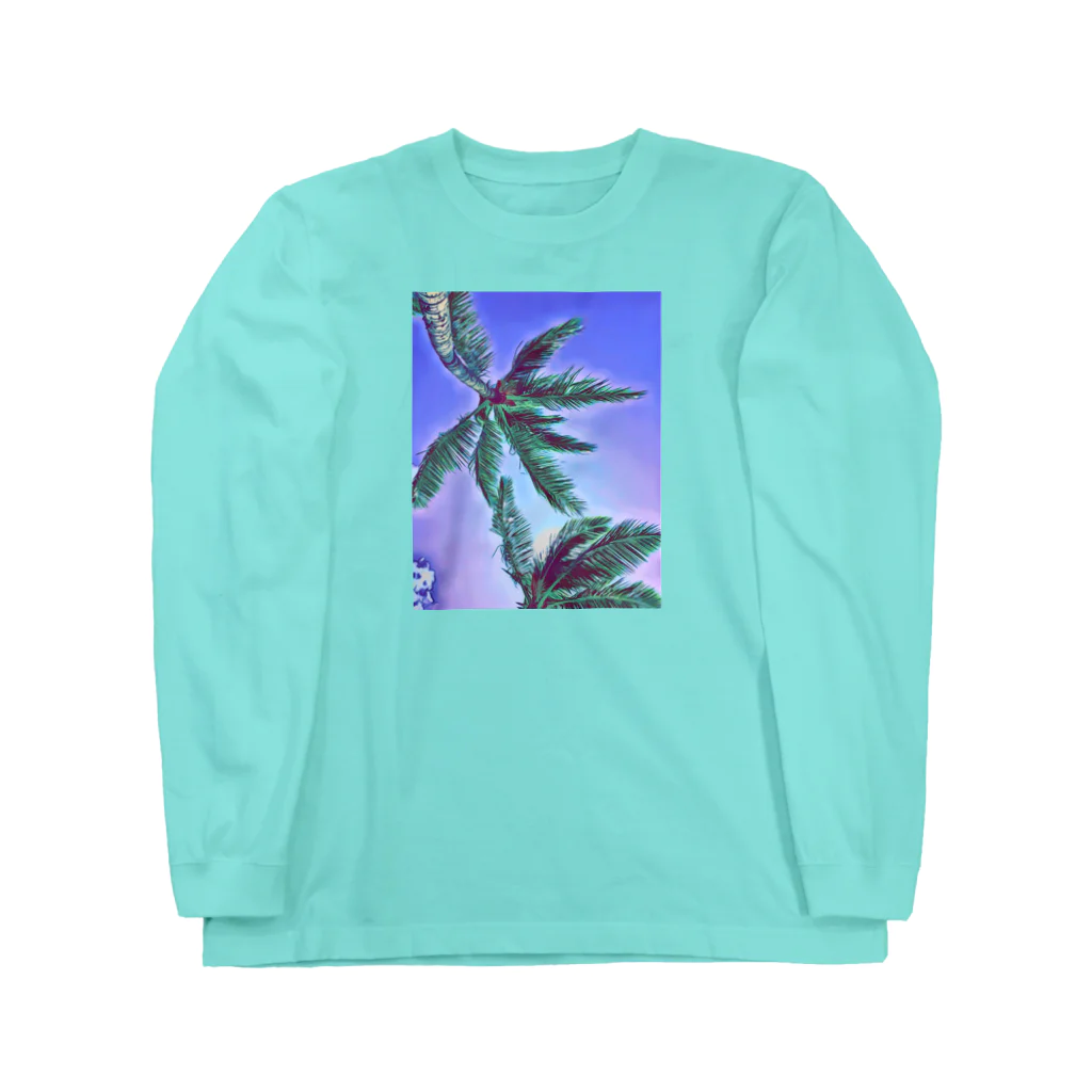 わらしゃんどのヤシの木 Long Sleeve T-Shirt