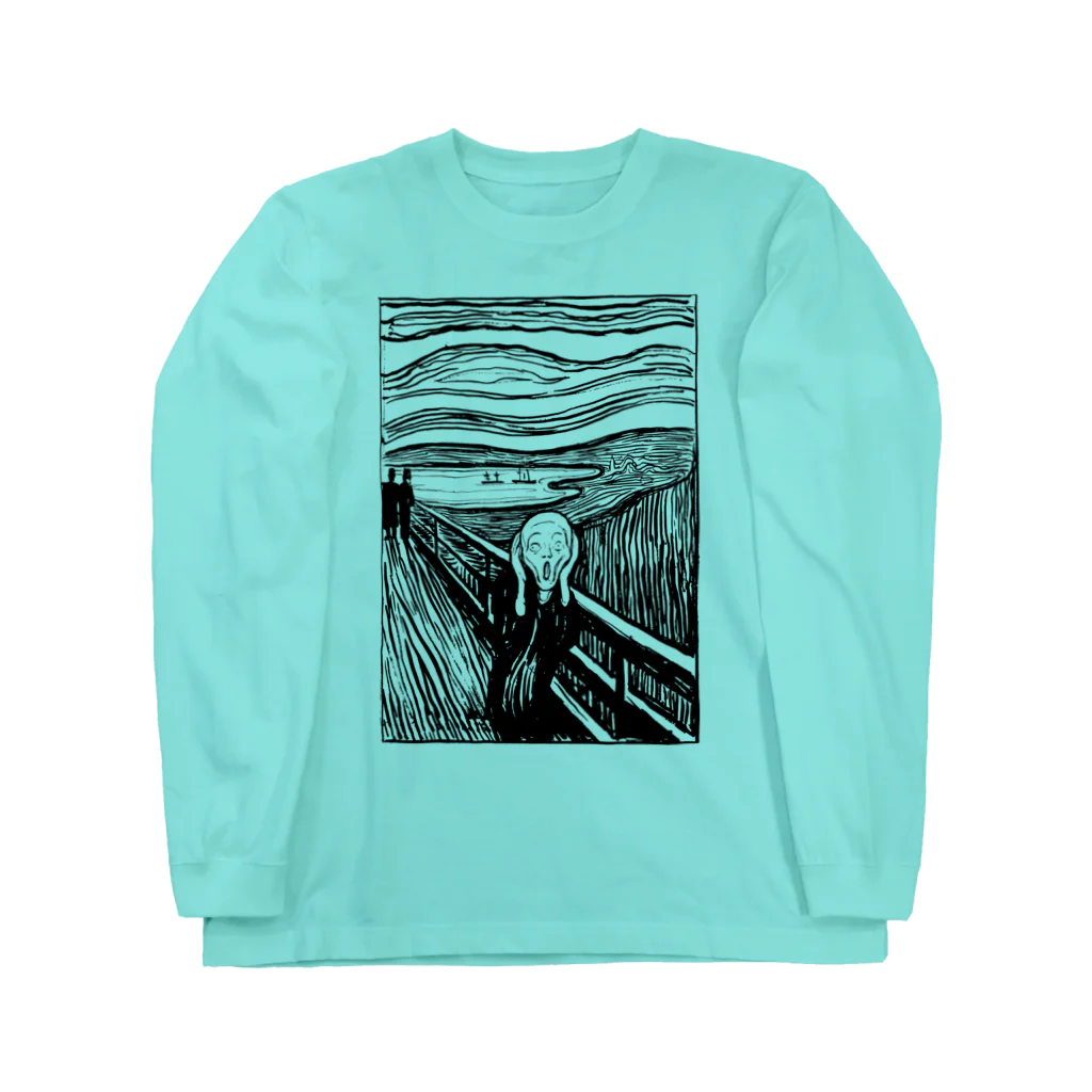 MUGEN ARTのムンク　叫び　Munch / The Scream リトグラフ　 ロングスリーブTシャツ