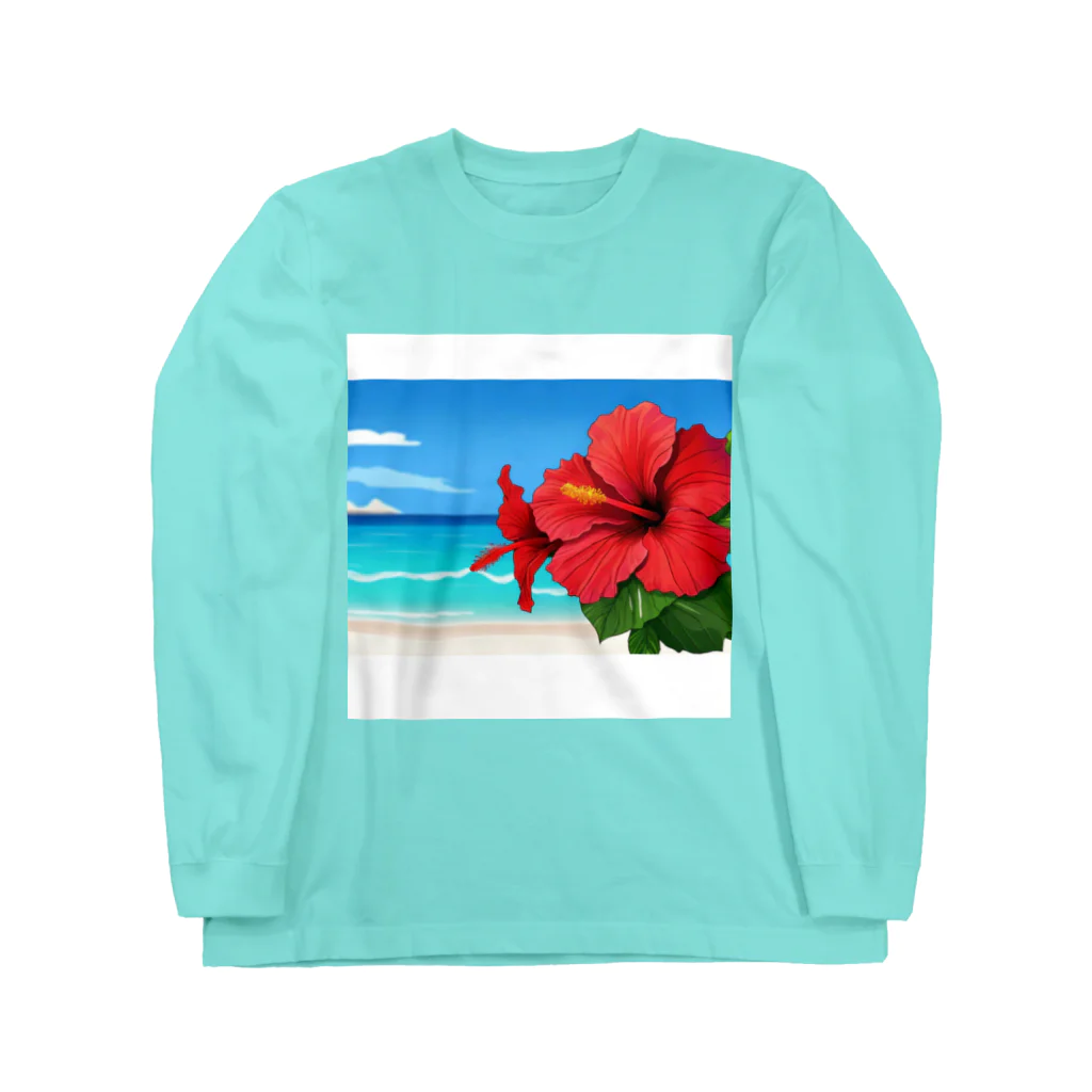 kaiminsapoのハイビスカス　リゾート　🌺　🏝️ ロングスリーブTシャツ