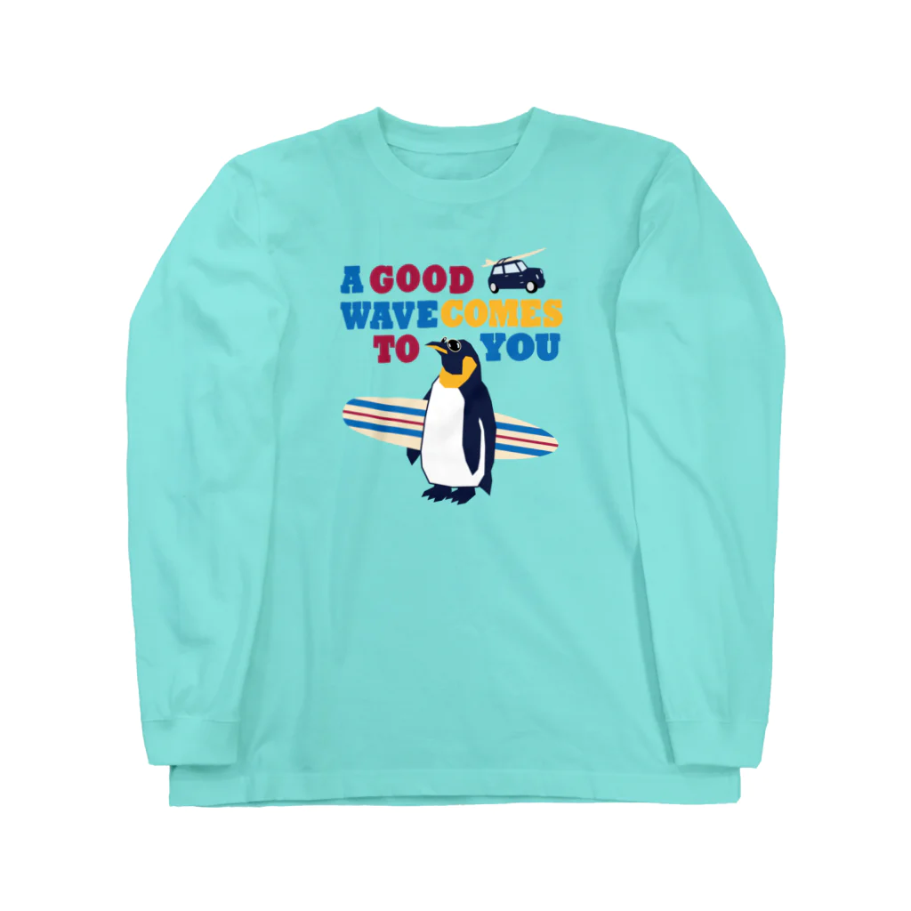 キッズモード某のペンギンサーファー Long Sleeve T-Shirt