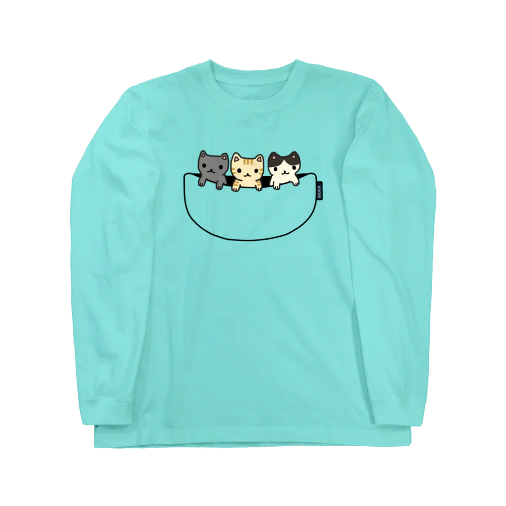 すとろべりーガムFactoryの猫たち専用ポケット Long Sleeve T-Shirt