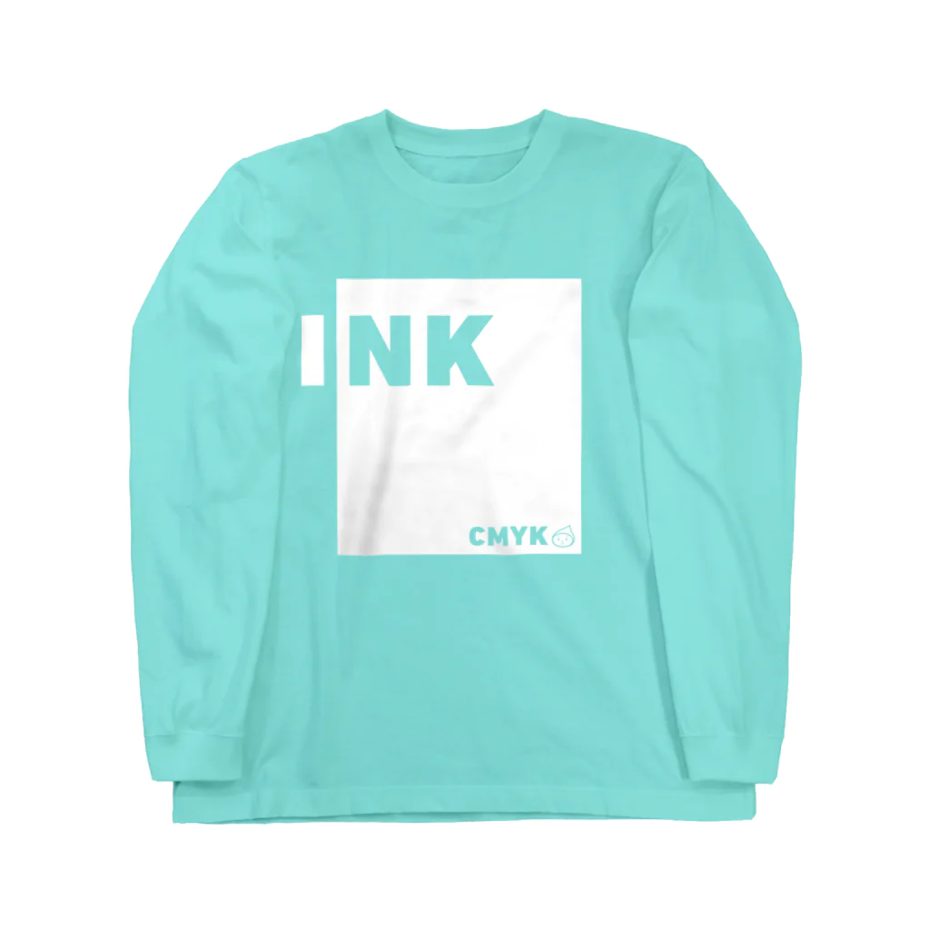 それゆけ！インキちゃん！のINK-100（ホワイトプリント） ロングスリーブTシャツ