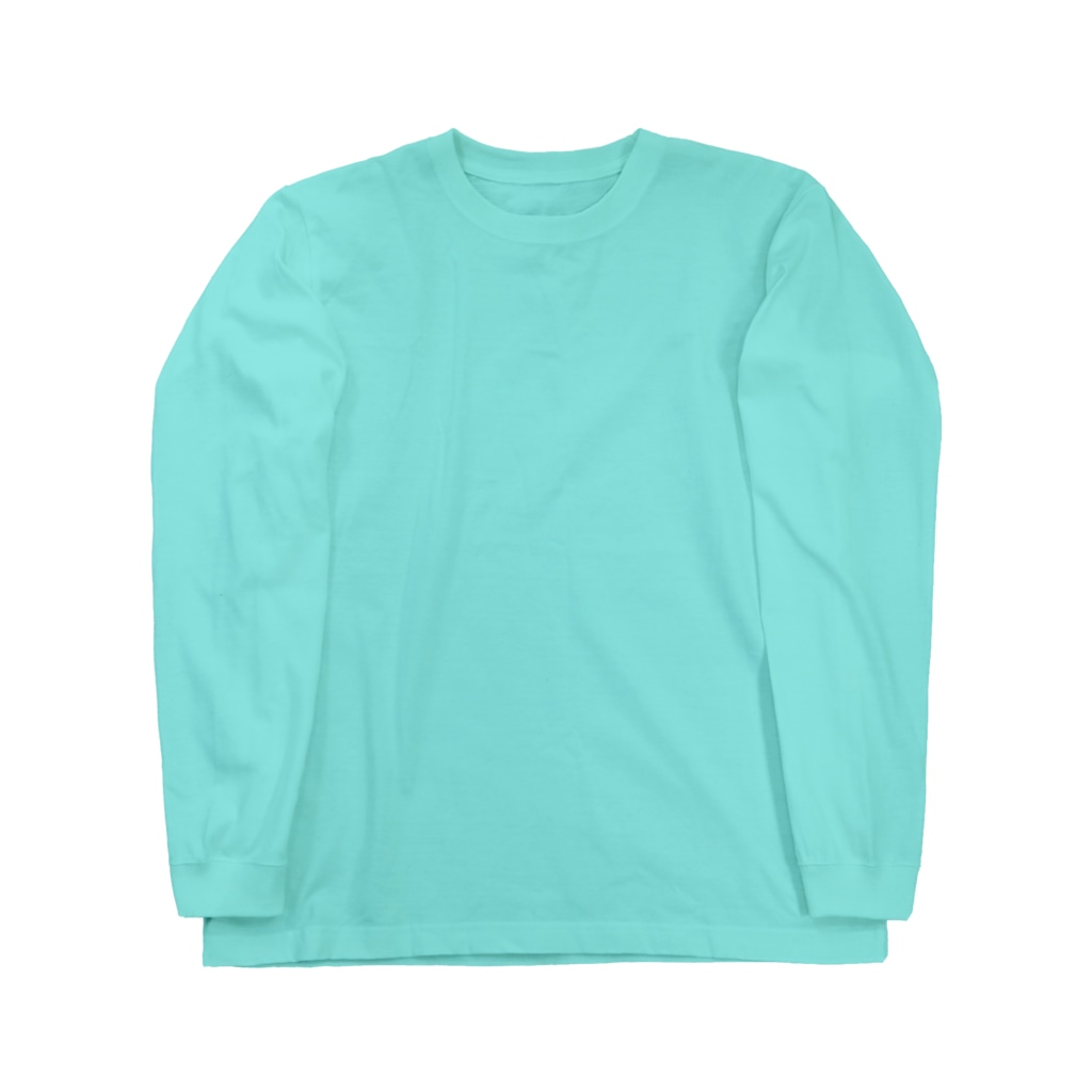 LalaHangeulのGhost Shark　ハングル版　バックプリント Long Sleeve T-Shirt