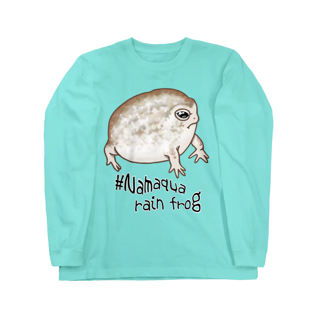 LalaHangeulのNamaqua rain frog(なまかふくらがえる) 英語バージョン ロングスリーブTシャツ
