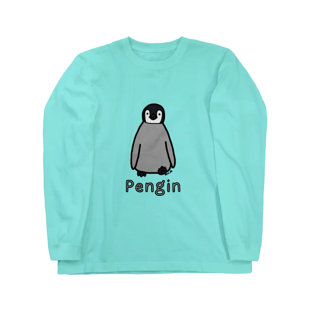 MrKShirtsのPengin (ペンギン) 色デザイン ロングスリーブTシャツ