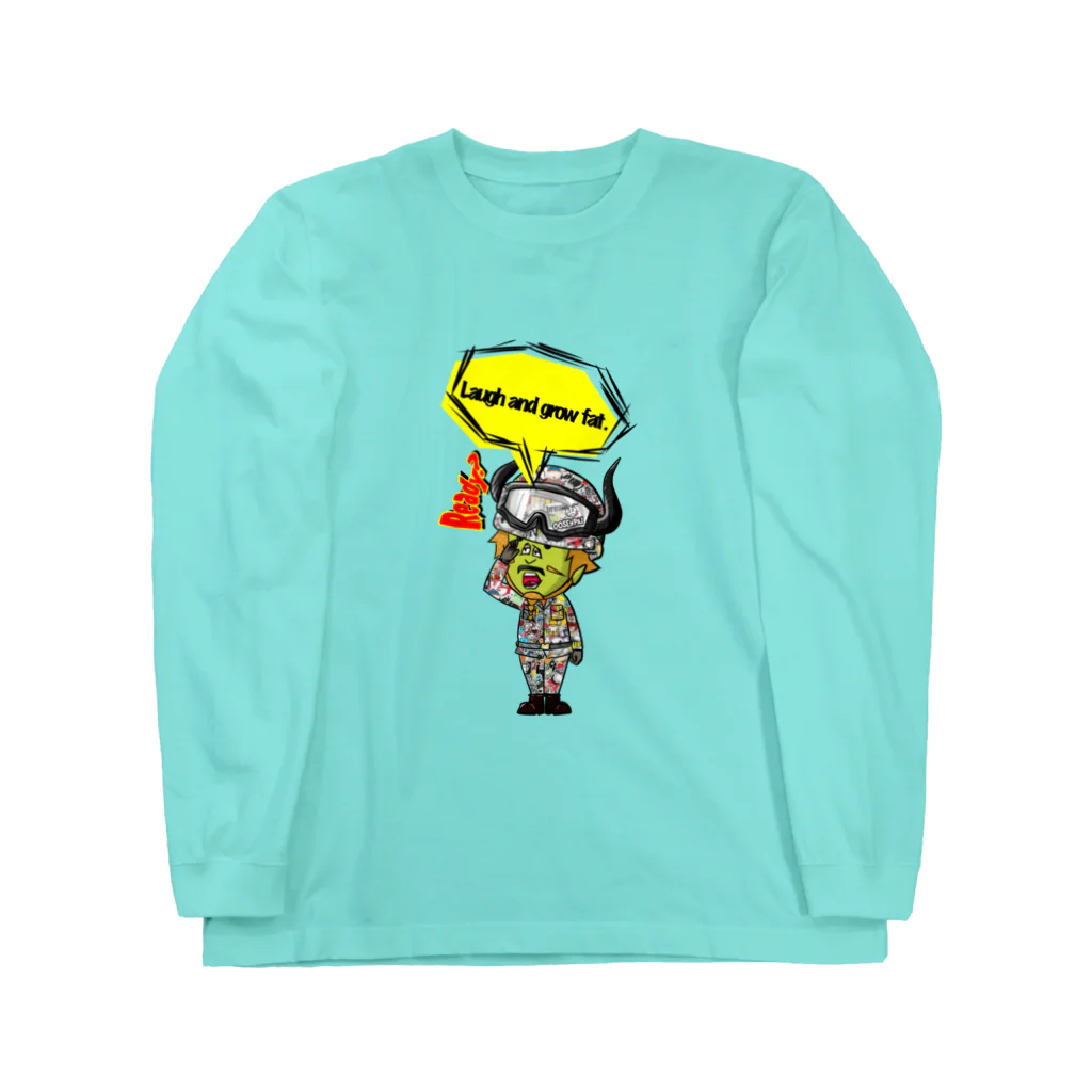 〇〇SENPAI【アパレル先輩】の限定カラー 表プリント パステルエメラルド Long Sleeve T-Shirt