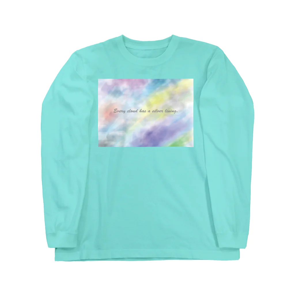 夜の闇に、色の魔法をかけながら。のEvery cloud has a silver lining. Long Sleeve T-Shirt