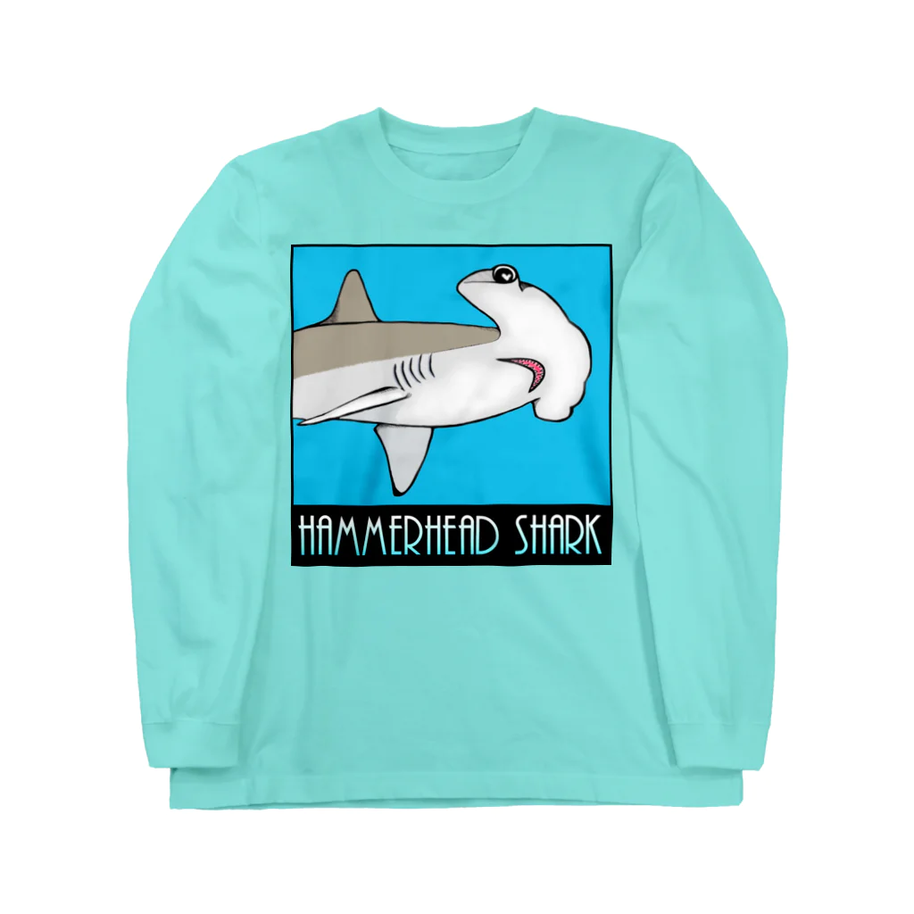 LalaHangeulのHammerhead shark(撞木鮫) ロングスリーブTシャツ