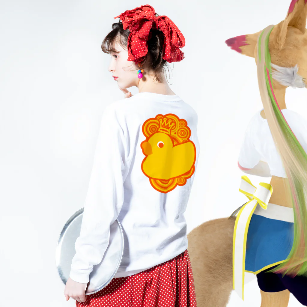 AURA_HYSTERICAのDuck ロングスリーブTシャツの着用イメージ(裏面・袖部分)