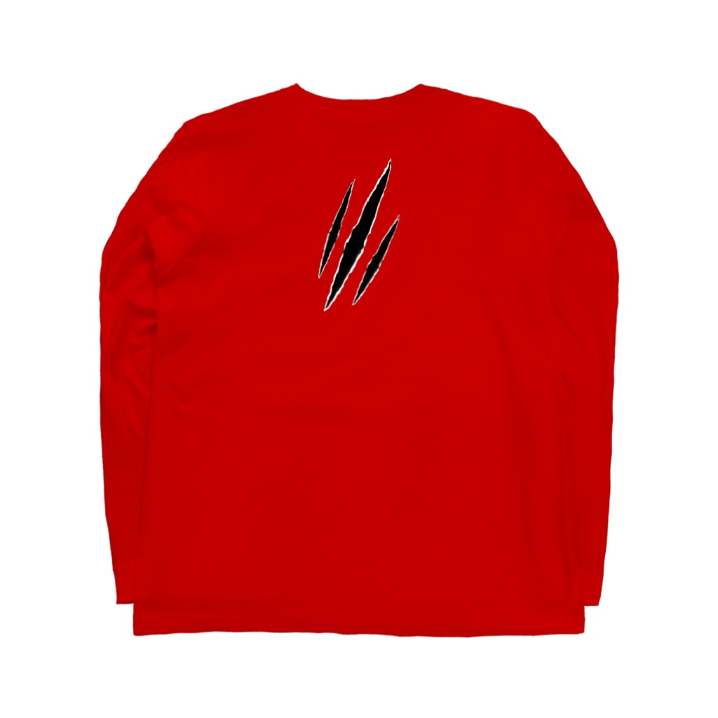 いっぷく処 てんてんの勲章の傷 Long Sleeve T-Shirt :back